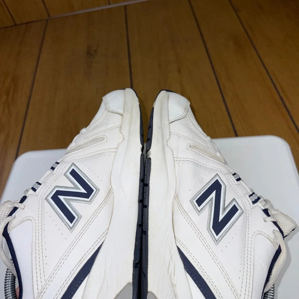 New Balance 608v5 Mens White Navy Leather Training Shoes MX608WN5 Size 10